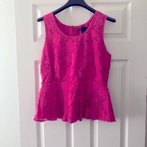 Summer, Sleeveless lace Peplum top